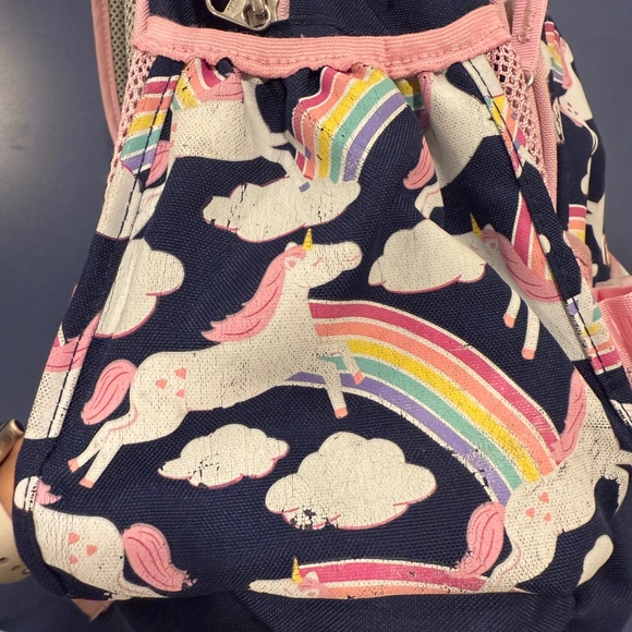 Pottery Barn Kids Navy Rainbow Unicorn Glow-in-the-Dark Mackenzie Backpack - Picture 4 of 7